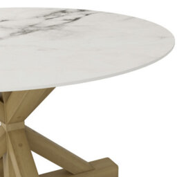 LPD Napa Stone Dining Table Marble Effect Top Modern Style For 4-6 People - thumbnail 5