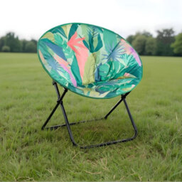 Ohs Palm Moon Camping Chair Round Folding Outdoor Garden Seat - thumbnail 2