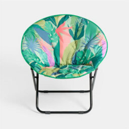 Ohs Palm Moon Camping Chair Round Folding Outdoor Garden Seat - thumbnail 4