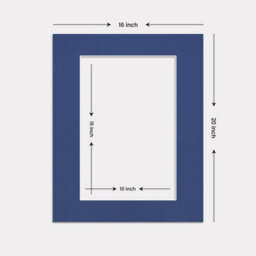 Ak Frames 20X16 Blue Picture Mounts To Fit 15X10 Aperture Size - Mount Board Only (No Frame Included) - thumbnail 3