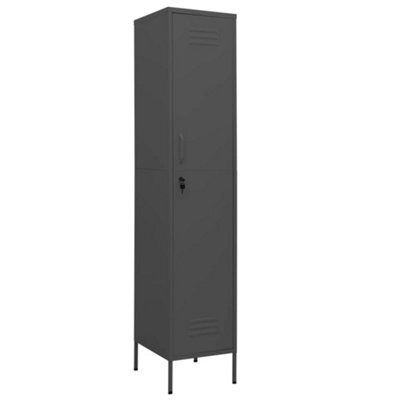 Berkfield Modern Locker Cabinet Anthracite 35X46X180 Cm Steel - image 1
