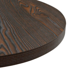 Berkfield Bistro Table Mdf And Steel Round 60X75 Cm Dark Ash - thumbnail 5