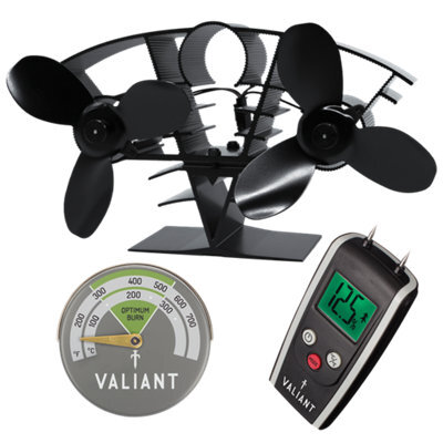 Valiant Whirlwind Twin Stove Fan, Stove Thermometer And Moisture Meter - image 1