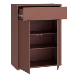 Furniture To Go Alice Springs Compact Shoe Cabinet With 2 Doors Push-To-Open And 1 Drawer Push-To-Open In Terracotta - thumbnail 5