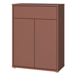 Furniture To Go Alice Springs Compact Shoe Cabinet With 2 Doors Push-To-Open And 1 Drawer Push-To-Open In Terracotta - thumbnail 4