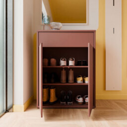 Furniture To Go Alice Springs Compact Shoe Cabinet With 2 Doors Push-To-Open And 1 Drawer Push-To-Open In Terracotta - thumbnail 7