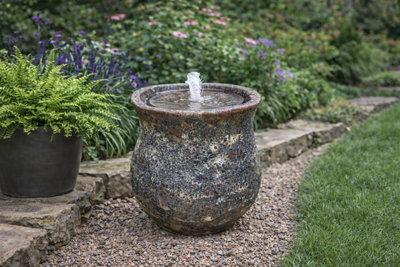 Outdoor Living UK Altico Sira Burnt Ember Water Feature Without Cover