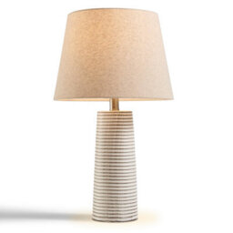 Furniturebox Uk Agatha White Ceramic Table Lamp - thumbnail 5