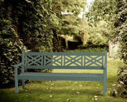 Winawood Speyside 4 Seater Wood Effect Bench - Duck Egg Green - thumbnail 2