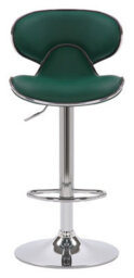 Lamboro Carcaso Kitchen Bar Stools Pair Sage Green, Adjustable Swivel Gas Lift, Chrome Base, For Breakfast Bar Or Kitchen - thumbnail 3