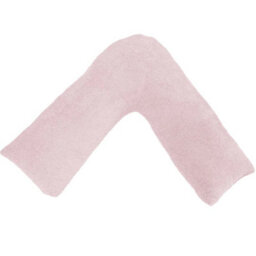 Lancashire Textiles Soft Hollowfibre Filling (66Cm X 36Cm X 33Cm) Pink Relaxing V-Shaped Pillow