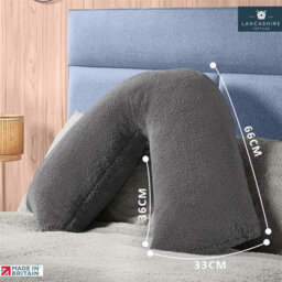 Lancashire Textiles Soft Hollowfibre Filling (66Cm X 36Cm X 33Cm) Pink Relaxing V-Shaped Pillow - thumbnail 2