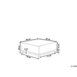 Beliani Ottoman Rovigo Fabric Light Grey - thumbnail 3