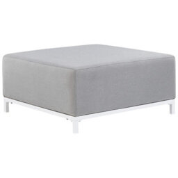 Beliani Ottoman Rovigo Fabric Light Grey