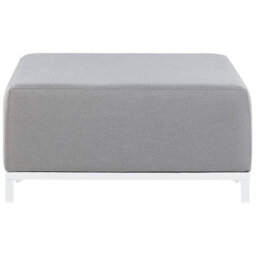 Beliani Ottoman Rovigo Fabric Light Grey - thumbnail 5