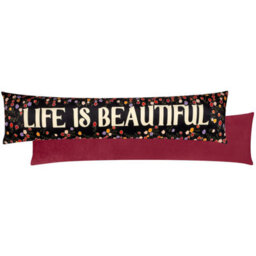 Furn. La Vida Life Is Beautiful Velvet Draught Excluder - thumbnail 1
