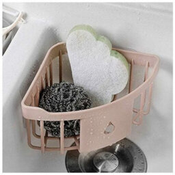 1 Pack Triangular Plastic Storage Organizer For Kitchen And Bathroom, Corner Shower Shelf, Wall Basket With Suction Cup, Green - thumbnail 4