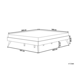 Wyld And Coco Eu Super King White Mdf Slatted Bed Frame - Minimalist Scandinavian Low-Profile Design - thumbnail 5