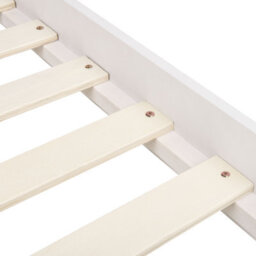 Wyld And Coco Eu Super King White Mdf Slatted Bed Frame - Minimalist Scandinavian Low-Profile Design - thumbnail 6