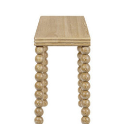 Wyld Haus Wales Retro Console Table Natural Oak Finish With Bobbin-Turned Legs 1200 X 400 X 840mm - thumbnail 5
