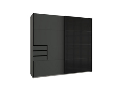 Saigon 225Cm Graphite With Glass Black Door - image 1