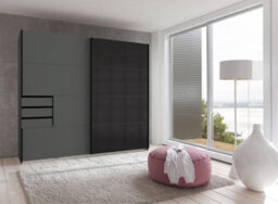 Saigon 225Cm Graphite With Glass Black Door - thumbnail 3