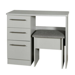 Bergamo Ready Assembled Matt Grey 3 Drawer Vanity Unit (H)795mm (W)930mm (D)415mm - thumbnail 1