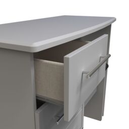Bergamo Ready Assembled Matt Grey 3 Drawer Vanity Unit (H)795mm (W)930mm (D)415mm - thumbnail 6
