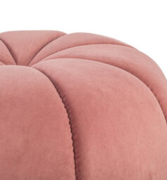 Nordlys Pink Velvet With Stripes Pouf Vintage Style Living Room - thumbnail 5