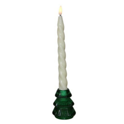 Small Christmas Tree Candle Holder - Festive Fir Green - thumbnail 1