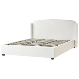 Beliani Ottoman Bed Fabric Bernay 180 X 200 Cm (Eu Super King) Off-White - thumbnail 5