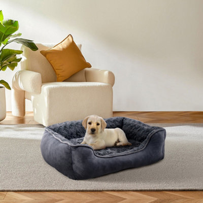 Living And Home Dark Grey Pet Sleeping Bed For Dog And Cat 76X60X20Cm - image 1