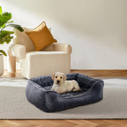 Living And Home Dark Grey Pet Sleeping Bed For Dog And Cat 76X60X20Cm - thumbnail 1
