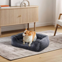 Living And Home Dark Grey Pet Sleeping Bed For Dog And Cat 76X60X20Cm - thumbnail 2