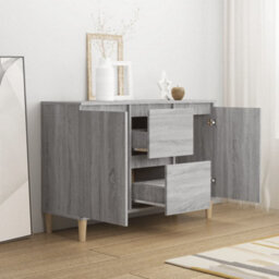 Berkfield Sturdy Sideboard Grey Sonoma 103.5X35X70 Cm Engineered Wood - thumbnail 7