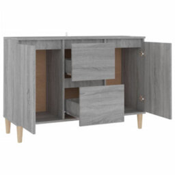 Berkfield Sturdy Sideboard Grey Sonoma 103.5X35X70 Cm Engineered Wood - thumbnail 3