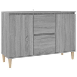 Berkfield Sturdy Sideboard Grey Sonoma 103.5X35X70 Cm Engineered Wood - thumbnail 1