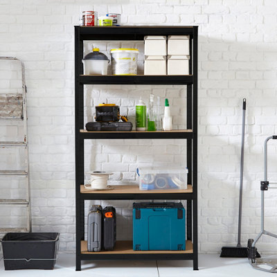 Neo Black Large 5 Tier Large Steel Garage Shelving - image 1