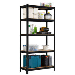 Neo Black Large 5 Tier Large Steel Garage Shelving - thumbnail 2