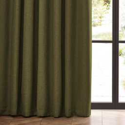 furn. Furn Dawn Textured Blackout Pencil Pleat Curtain Pair Olive (W)168Cm X (D)137Cm - thumbnail 4
