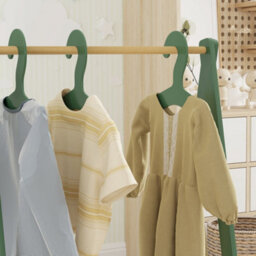Aiyaplay Kids Clothes Rail With Hangers, Base Shelf For Girls, Boys, Green - thumbnail 9