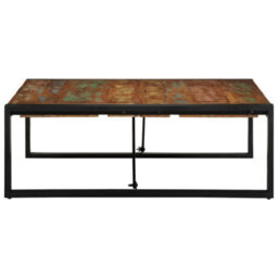 Berkfield Coffee Table Multicolour 100X100X35 Cm Solid Wood Reclaimed - thumbnail 3