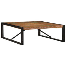 Berkfield Coffee Table Multicolour 100X100X35 Cm Solid Wood Reclaimed - thumbnail 1