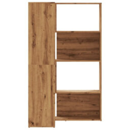 Walplus 4 Tier Corner Bookcase Artisan Oak Engineered Wood 85X85X140 Cm - thumbnail 5