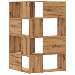 Walplus 4 Tier Corner Bookcase Artisan Oak Engineered Wood 85X85X140 Cm - thumbnail 6
