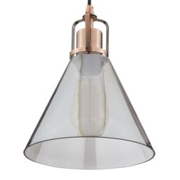 Inlight Dafyd Cone Gloss Antique Copper Effect Led Pendant Ceiling Light, (Dia)205mm - thumbnail 8