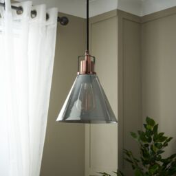 Inlight Dafyd Cone Gloss Antique Copper Effect Led Pendant Ceiling Light, (Dia)205mm - thumbnail 2