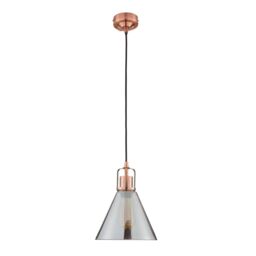 Inlight Dafyd Cone Gloss Antique Copper Effect Led Pendant Ceiling Light, (Dia)205mm - thumbnail 7