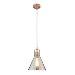 Inlight Dafyd Cone Gloss Antique Copper Effect Led Pendant Ceiling Light, (Dia)205mm - thumbnail 6