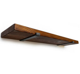 Toolty Rustic Handmade Wall Shelf, Wall Mounted, 90Cm X 17.5Cm Up Design, Walnut, Handcrafted Vintage Style - thumbnail 2